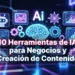 10 herramientas de inteligencia artificial para negocios y creación de contenido