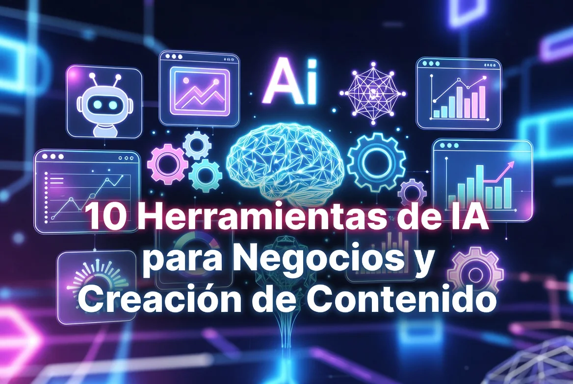 10 herramientas de inteligencia artificial para negocios y creación de contenido