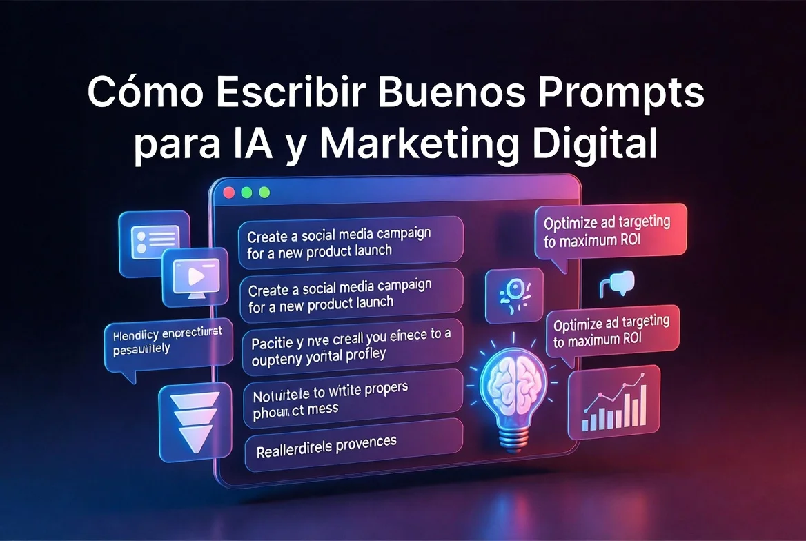 Cómo escribir buenos prompts para inteligencia artificial y marketing digital
