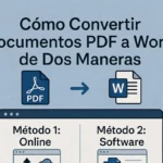Cómo convertir documentos PDF a Word de dos maneras