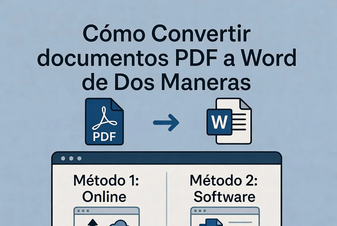 Cómo convertir documentos PDF a Word de dos maneras